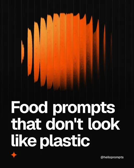Video for HelloPrompts: "Food prompts that don't look like plastic". Shader loop, 6.0 s, dark palette.