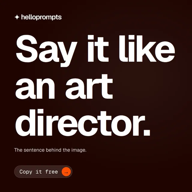 Video for HelloPrompts: "Say it like an art director.". Doc motion loop, 8.0 s, dark palette.