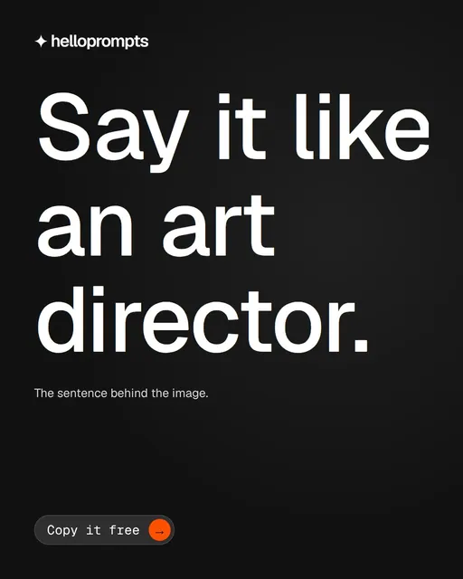 Video for HelloPrompts: "Say it like an art director.". Doc motion loop, 7.0 s, dark palette.