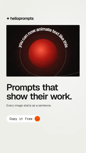 Video for HelloPrompts: "Prompts that show their work.". Doc motion loop, 8.0 s, light palette.