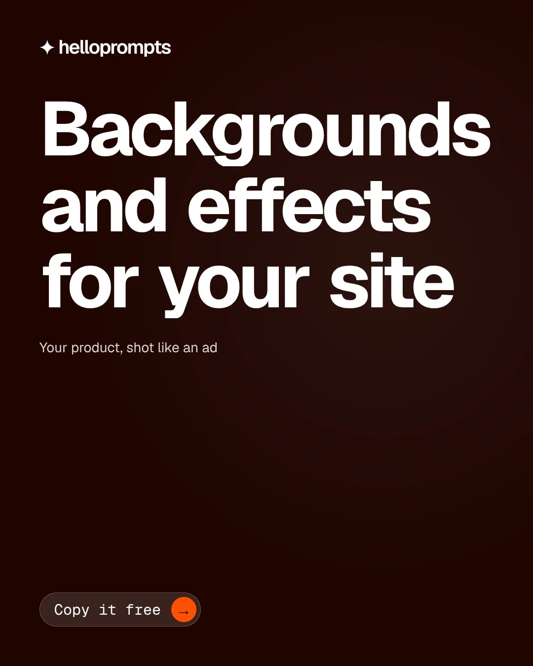 Video for HelloPrompts: "Backgrounds and effects for your site". Doc motion loop, 8.0 s, dark palette.