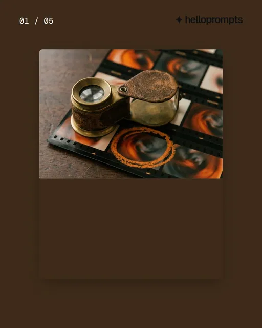Video for HelloPrompts. Ad flipbook, 7.5 s, dark palette.
