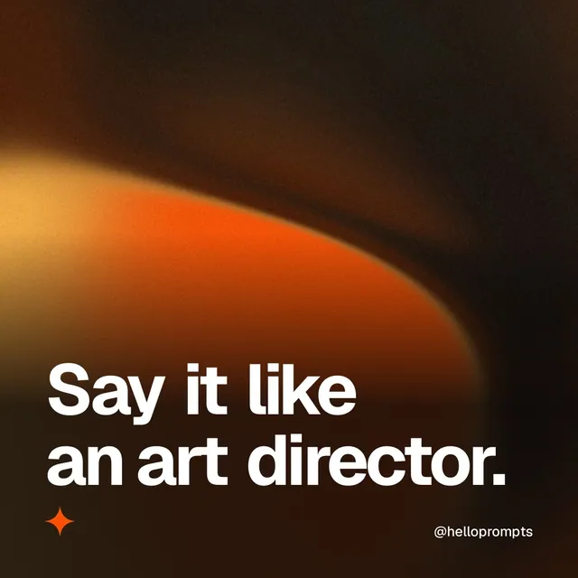 Video for HelloPrompts: "Say it like an art director.". Shader loop, 6.0 s, dark palette.