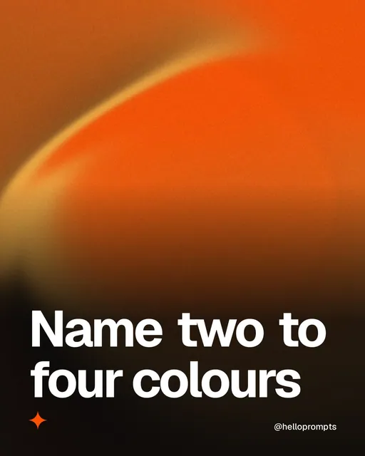 Video for HelloPrompts: "Name two to four colours". Shader loop, 6.0 s, dark palette.