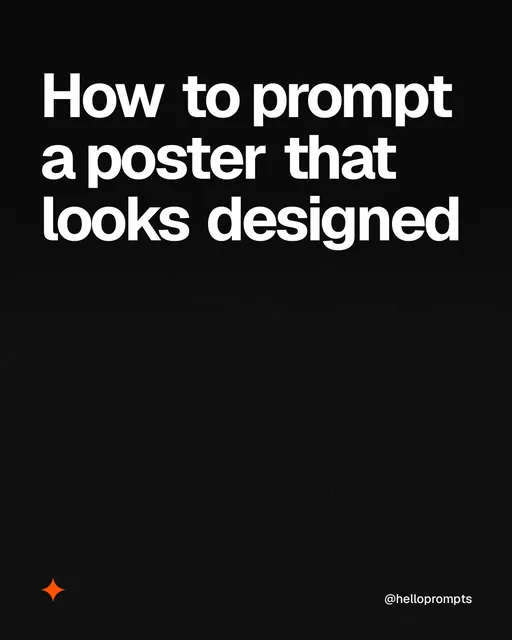 Video for HelloPrompts: "How to prompt a poster that looks designed". Shader loop, 6.0 s, dark palette.
