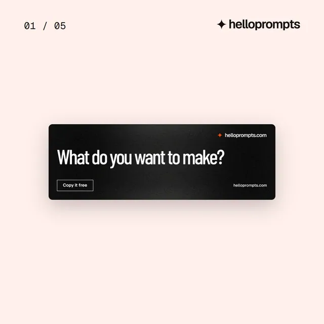 Video for HelloPrompts. Ad flipbook, 7.5 s, light palette.