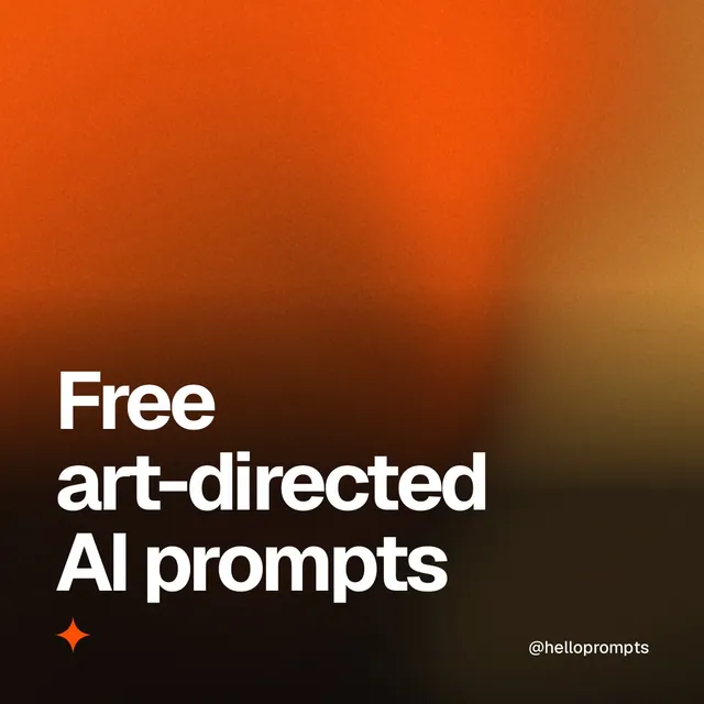 Video for HelloPrompts: "Free art-directed AI prompts". Shader loop, 6.0 s, dark palette.