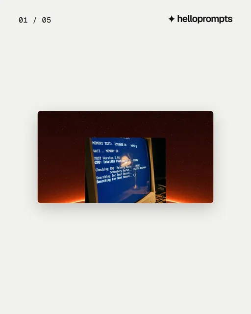 Video for HelloPrompts. Ad flipbook, 7.5 s, light palette.