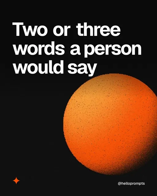 Video for HelloPrompts: "Two or three words a person would say". Shader loop, 6.0 s, dark palette.