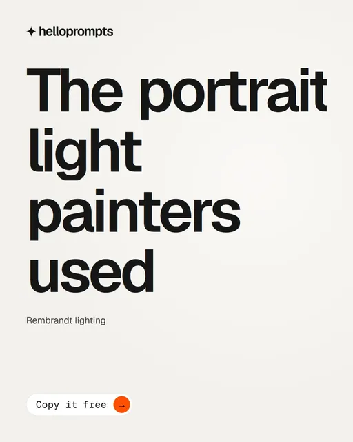 Video for HelloPrompts: "The portrait light painters used". Doc motion loop, 8.0 s, light palette.