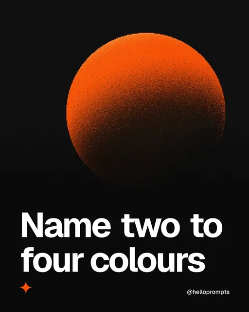 Video for HelloPrompts: "Name two to four colours". Shader loop, 6.0 s, dark palette.