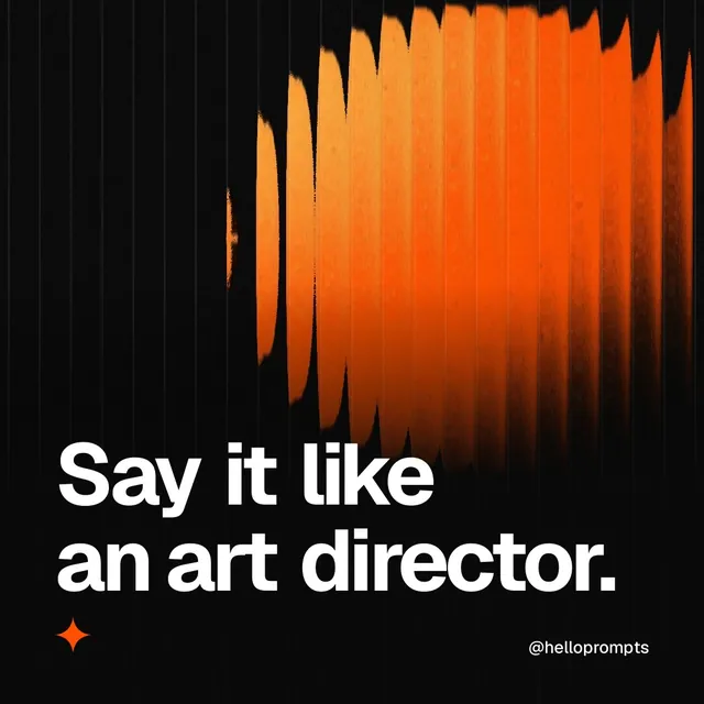 Video for HelloPrompts: "Say it like an art director.". Shader loop, 6.0 s, dark palette.