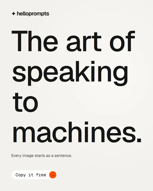 Video for HelloPrompts: "The art of speaking to machines.". Doc motion loop, 6.0 s, light palette.