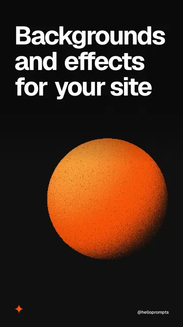 Video for HelloPrompts: "Backgrounds and effects for your site". Shader loop, 6.0 s, dark palette.