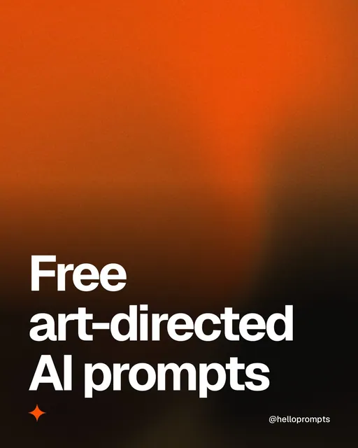 Video for HelloPrompts: "Free art-directed AI prompts". Shader loop, 6.0 s, dark palette.