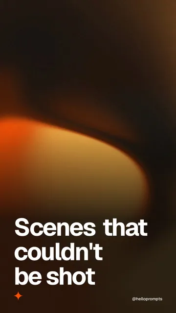 Video for HelloPrompts: "Scenes that couldn't be shot". Shader loop, 6.0 s, dark palette.