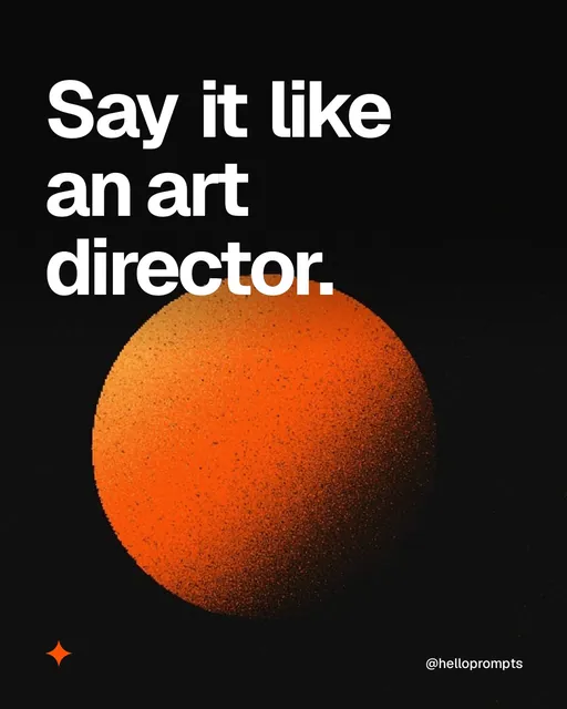 Video for HelloPrompts: "Say it like an art director.". Shader loop, 6.0 s, dark palette.