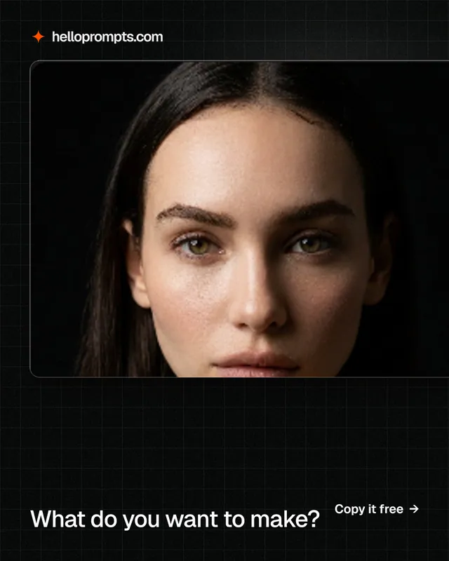 Instagram portrait post for HelloPrompts: "What do you want to make?" Phosphor atlas style, image led layout, dark palette in black, orange.