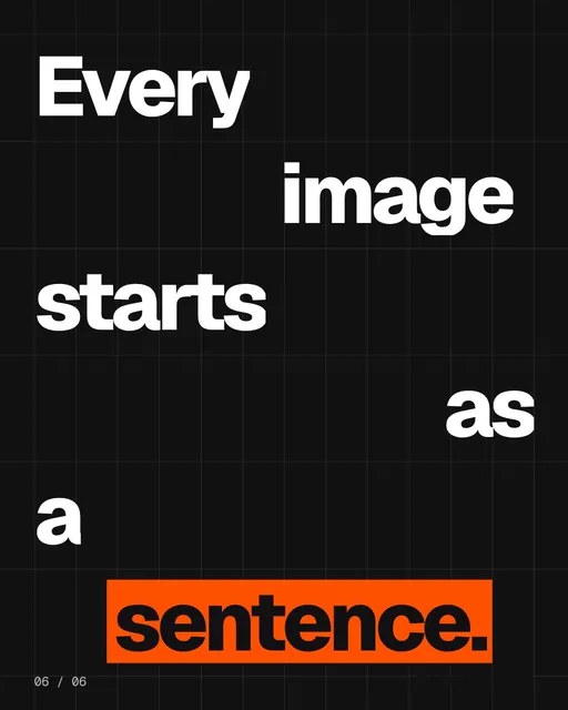 Video for HelloPrompts: "Two or three words a person would say". Kinetic type grid, 6.0 s, dark palette.