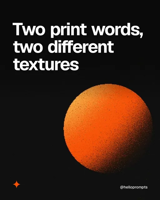 Video for HelloPrompts: "Two print words, two different textures". Shader loop, 6.0 s, dark palette.
