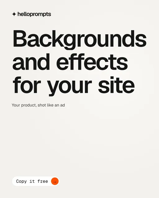 Video for HelloPrompts: "Backgrounds and effects for your site". Doc motion loop, 8.0 s, light palette.