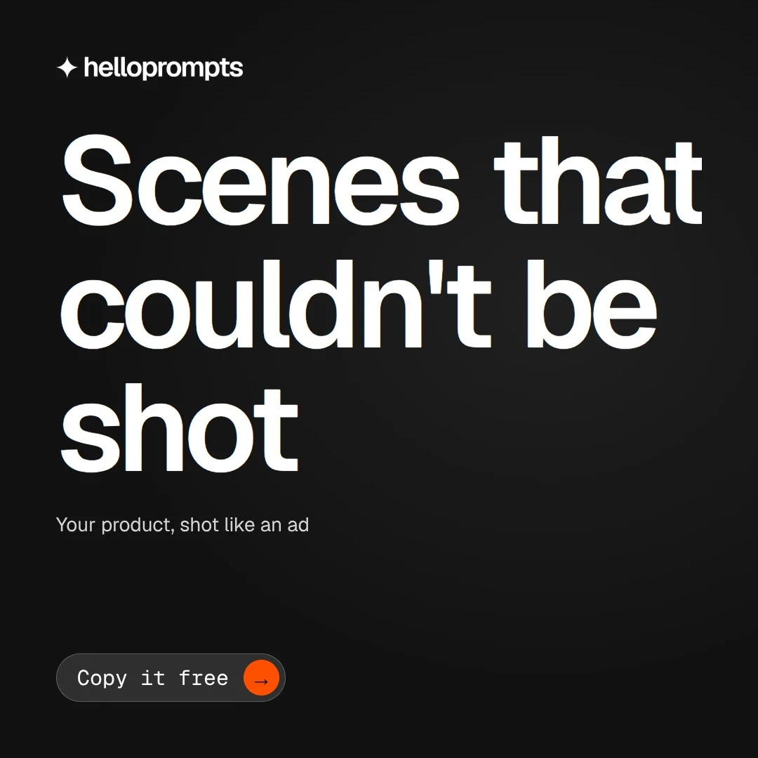 Video for HelloPrompts: "Scenes that couldn't be shot". Doc motion loop, 7.0 s, dark palette.