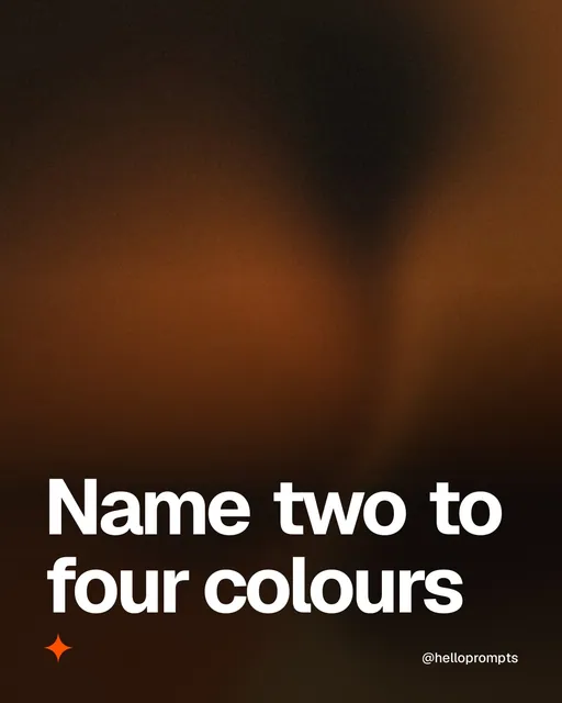 Video for HelloPrompts: "Name two to four colours". Shader loop, 6.0 s, dark palette.
