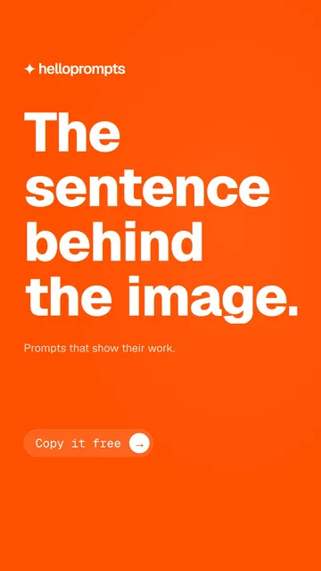 Video for HelloPrompts: "The sentence behind the image.". Doc motion loop, 7.0 s, light palette.