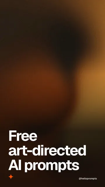 Video for HelloPrompts: "Free art-directed AI prompts". Shader loop, 6.0 s, dark palette.