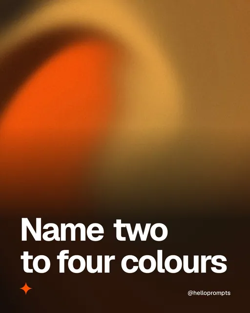Video for HelloPrompts: "Name two to four colours". Shader loop, 6.0 s, dark palette.