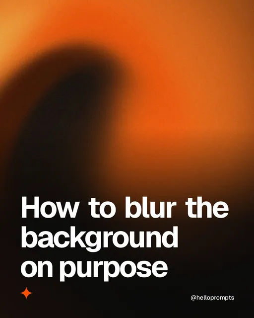 Video for HelloPrompts: "How to blur the background on purpose". Shader loop, 6.0 s, dark palette.