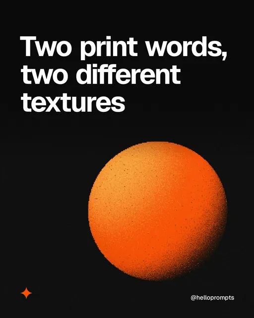 Video for HelloPrompts: "Two print words, two different textures". Shader loop, 6.0 s, dark palette.