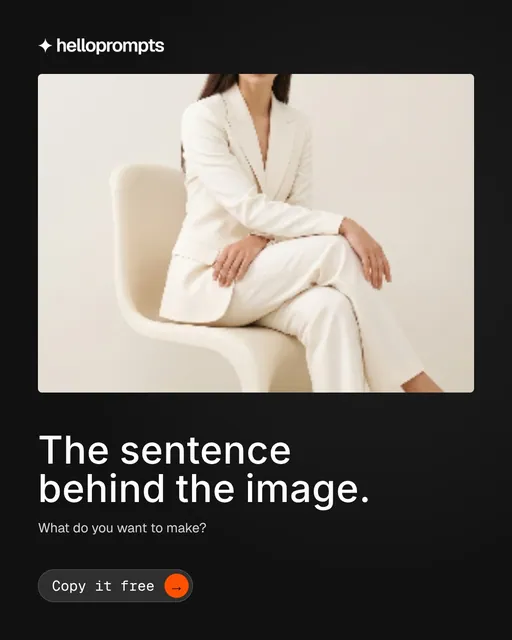 Video for HelloPrompts: "The sentence behind the image.". Doc motion loop, 6.0 s, dark palette.