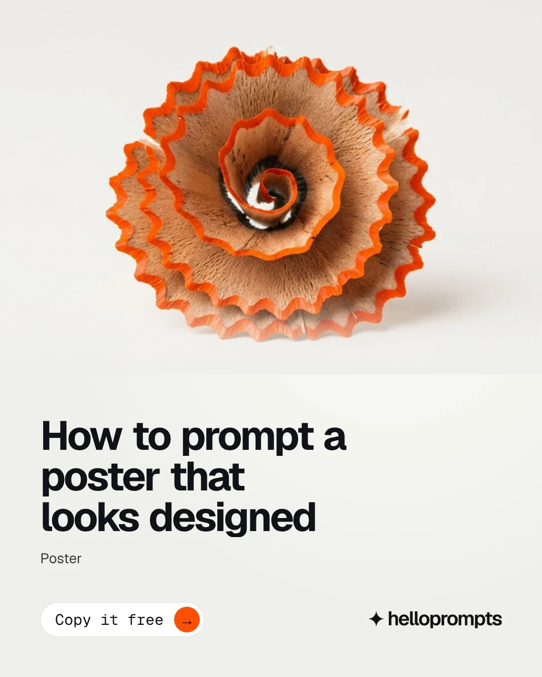Video for HelloPrompts: "How to prompt a poster that looks designed". Doc motion loop, 8.0 s, light palette.