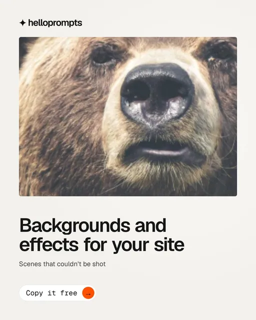 Video for HelloPrompts: "Backgrounds and effects for your site". Doc motion loop, 8.0 s, light palette.