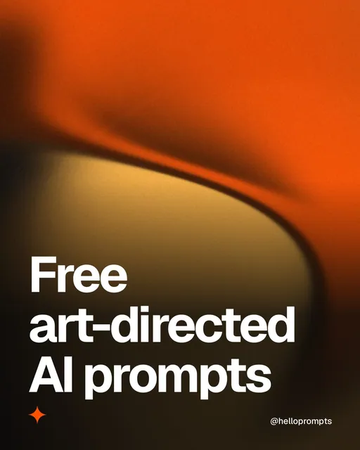 Video for HelloPrompts: "Free art-directed AI prompts". Shader loop, 6.0 s, dark palette.