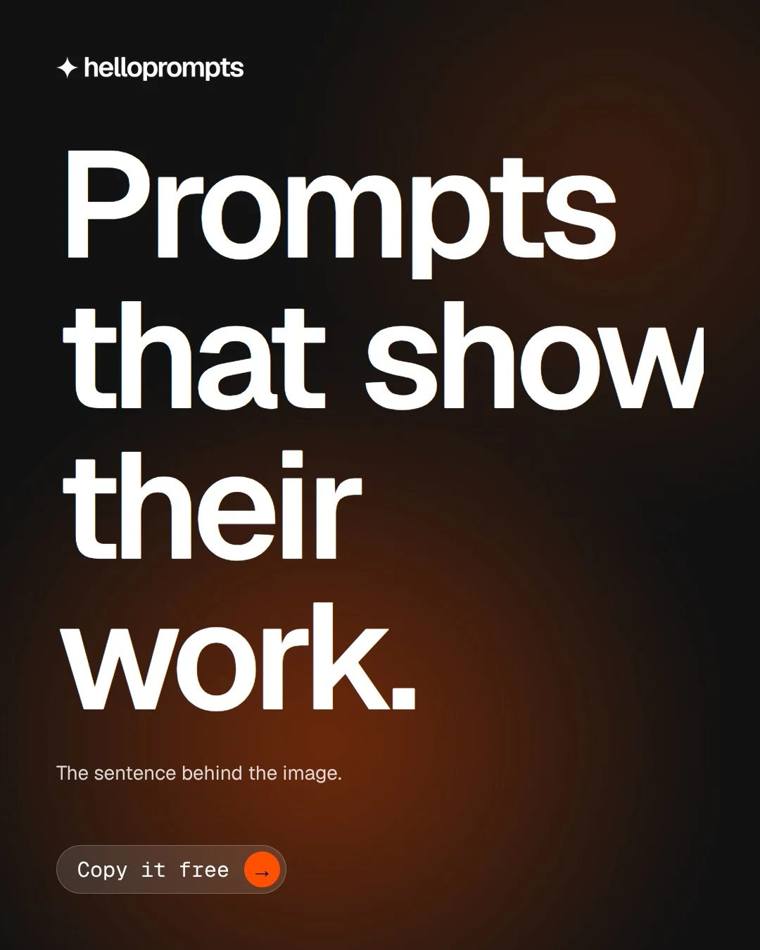 Video for HelloPrompts: "Prompts that show their work.". Doc motion loop, 7.0 s, dark palette.