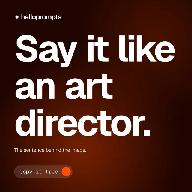 Video for HelloPrompts: "Say it like an art director.". Doc motion loop, 8.0 s, dark palette.