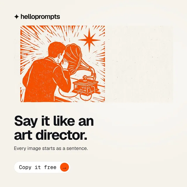 Video for HelloPrompts: "Say it like an art director.". Doc motion loop, 6.0 s, light palette.
