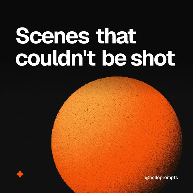 Video for HelloPrompts: "Scenes that couldn't be shot". Shader loop, 6.0 s, dark palette.