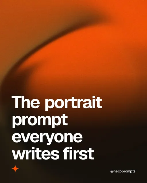 Video for HelloPrompts: "The portrait prompt everyone writes first". Shader loop, 6.0 s, dark palette.