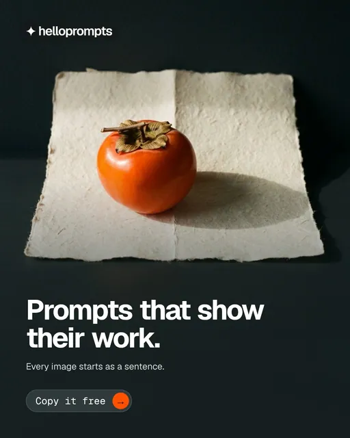 Video for HelloPrompts: "Prompts that show their work.". Doc motion loop, 7.0 s, dark palette.