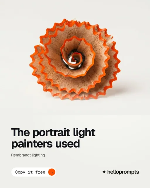 Video for HelloPrompts: "The portrait light painters used". Doc motion loop, 6.0 s, light palette.