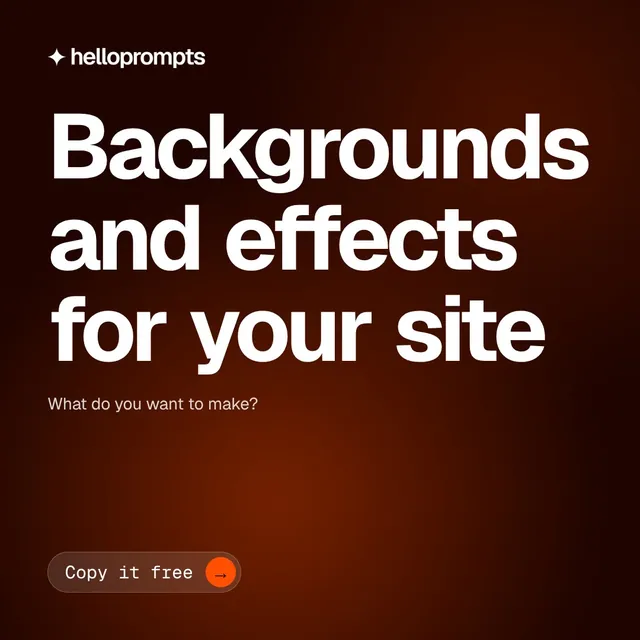 Video for HelloPrompts: "Backgrounds and effects for your site". Doc motion loop, 6.0 s, dark palette.