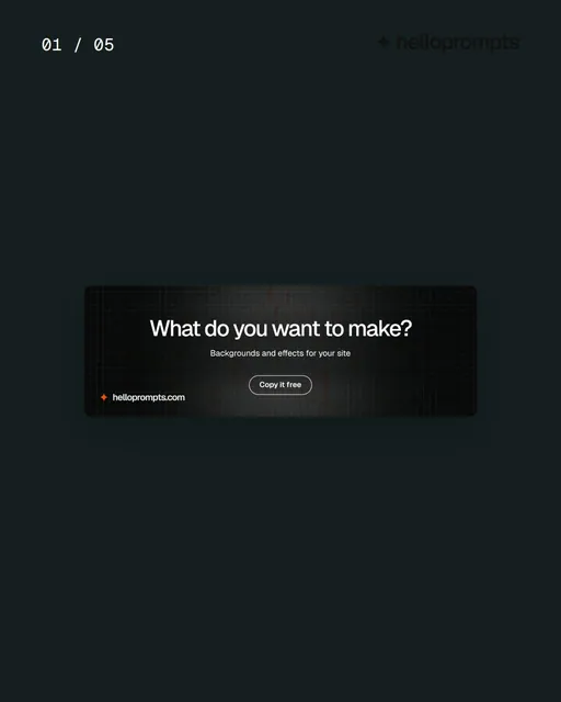 Video for HelloPrompts. Ad flipbook, 7.5 s, dark palette.