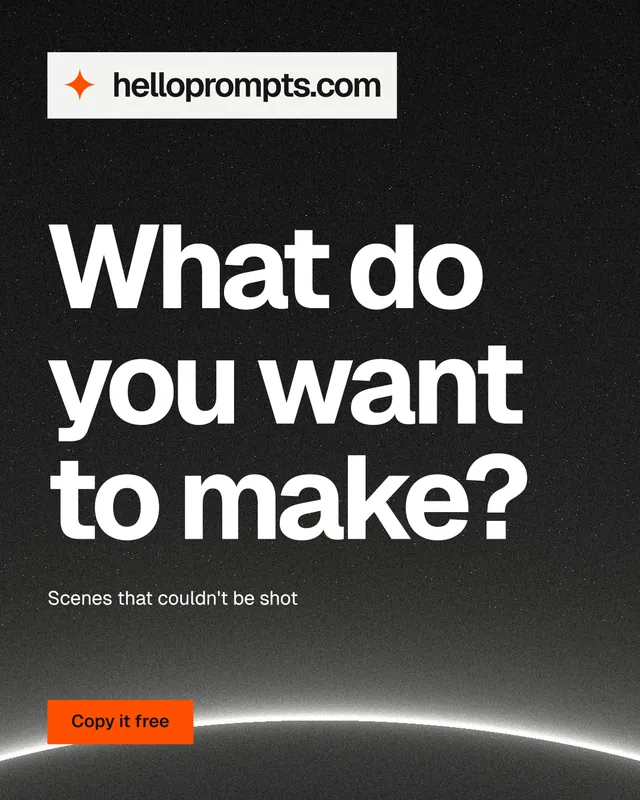 Instagram portrait post for HelloPrompts: "What do you want to make?" Swiss style, announce layout, dark palette in black, grey, white.