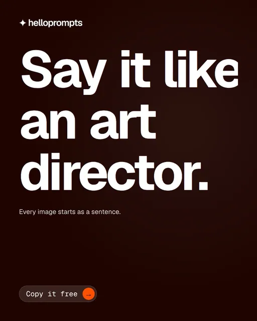 Video for HelloPrompts: "Say it like an art director.". Doc motion loop, 8.0 s, dark palette.