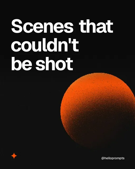 Video for HelloPrompts: "Scenes that couldn't be shot". Shader loop, 6.0 s, dark palette.
