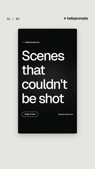 Video for HelloPrompts. Ad flipbook, 7.5 s, light palette.