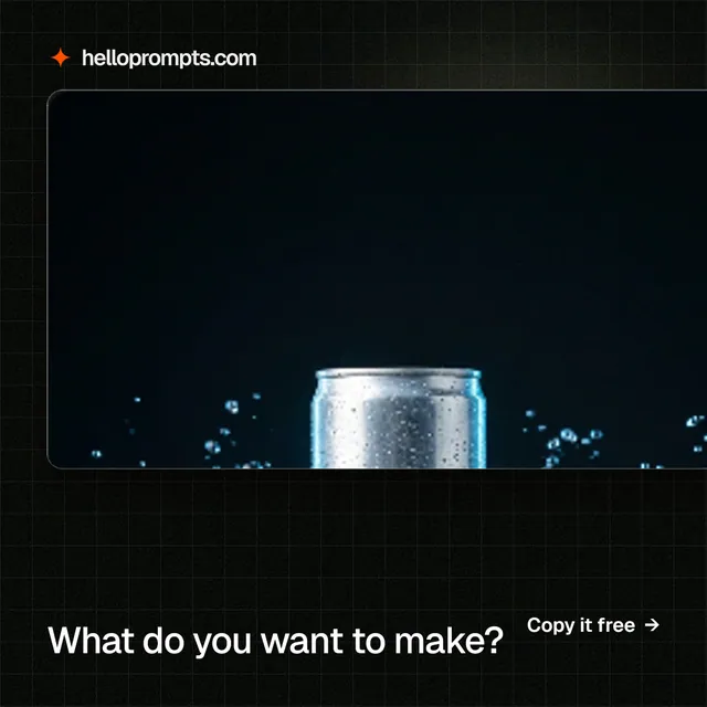 Instagram post for HelloPrompts: "What do you want to make?" Phosphor atlas style, image led layout, dark palette in black, grey.